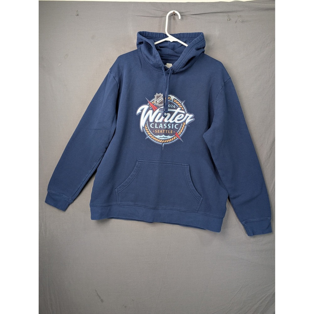 Fanatics NHL 2024 Winter Classic Seattle Navy Blue Hoodie XL 66696